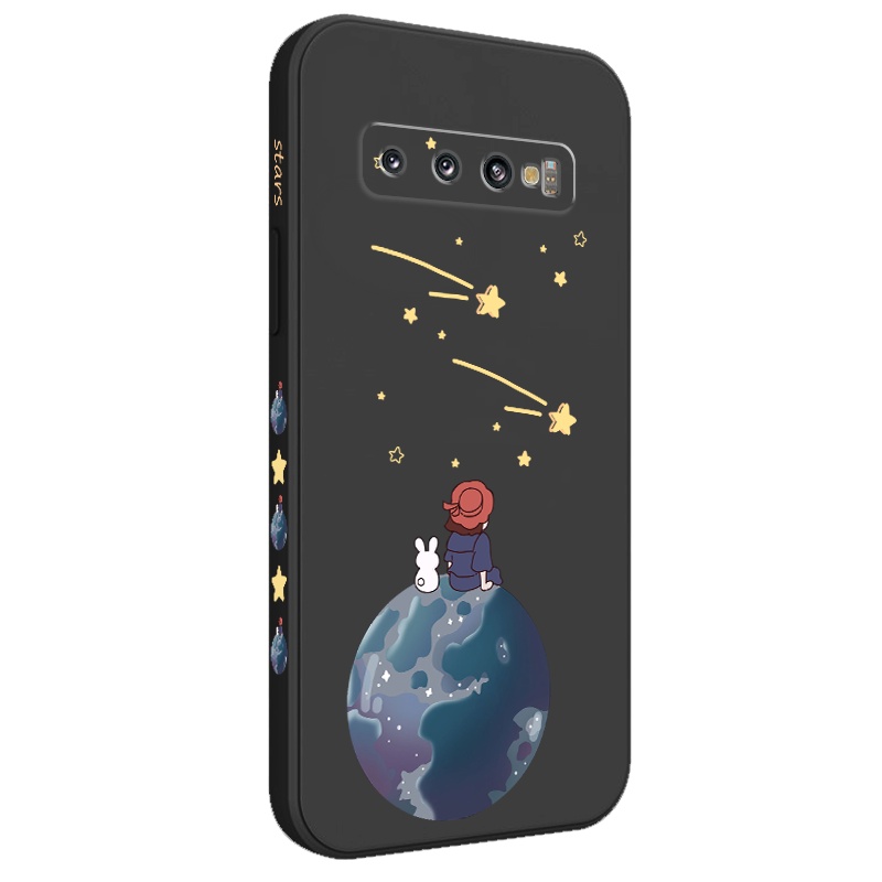 Ốp Điện Thoại Mềm Họa Tiết Cô Gái Sao Băng Sáng Tạo Cho Samsung Galaxy S10 S10E Plus S9 Plus