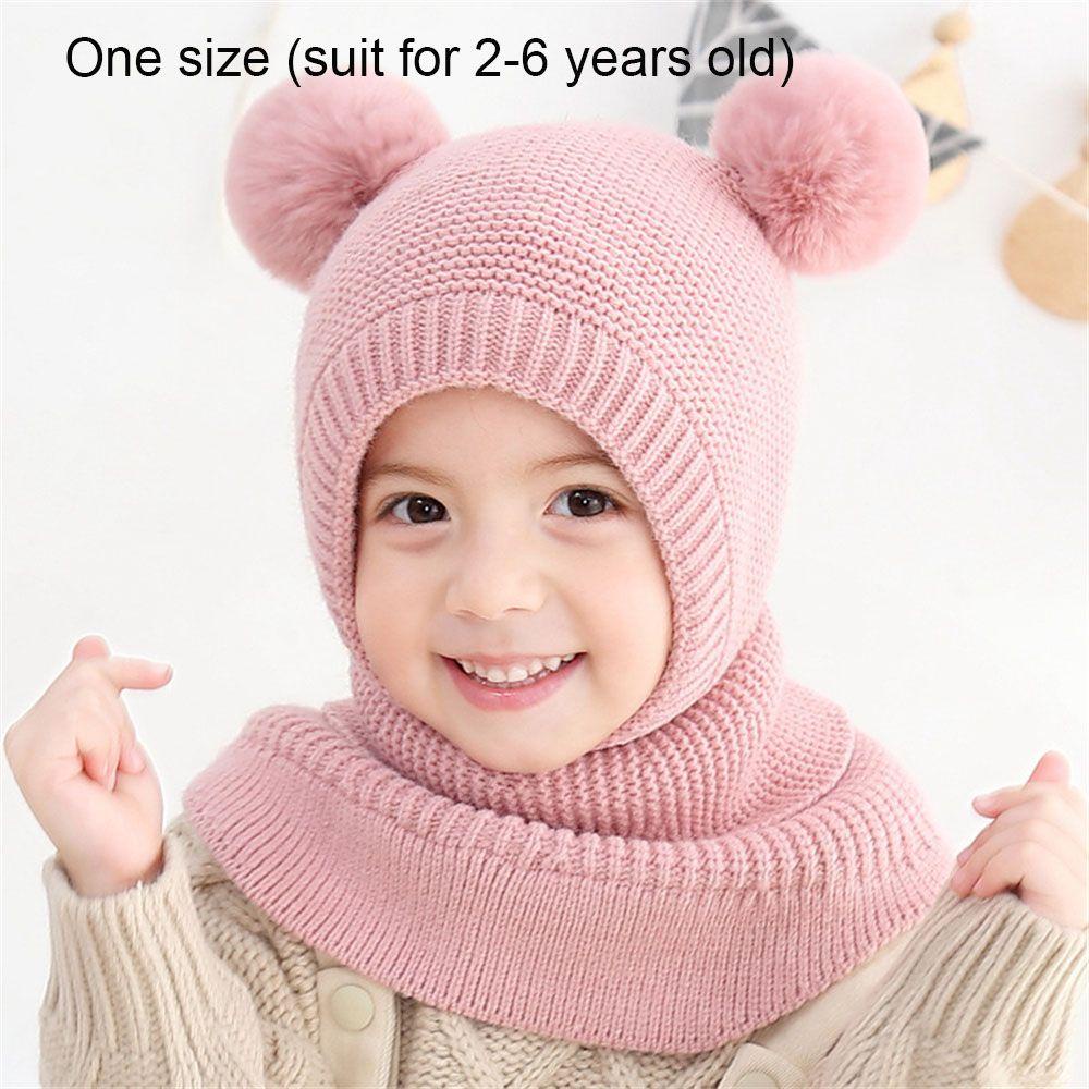 Mũ Trùm Đầu Dệt Kim Mềm Mại Chống Gió Cho Bé