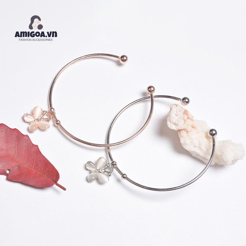 ✨✨Vòng Tay Hở Đính Đá Zircon Hình Bướm Đơn Giản Dễ Phối Đồ Cho Nữ