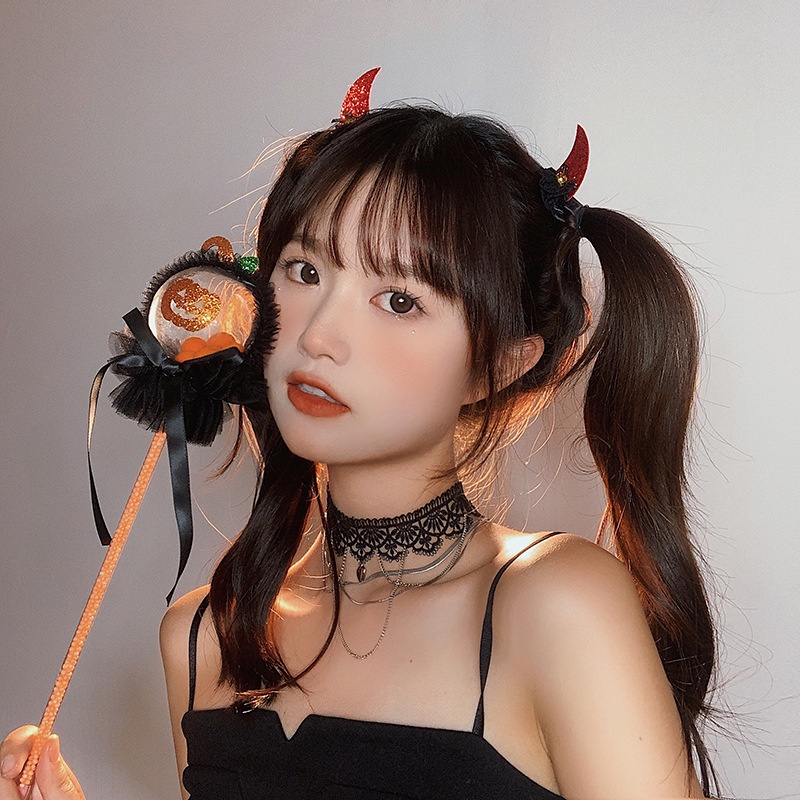 [Magpie] Kẹp Tóc Hình Tai Yêu Tinh Giả Bằng Silicon Mềm Hóa Trang Halloween Dành Cho Trẻ Em