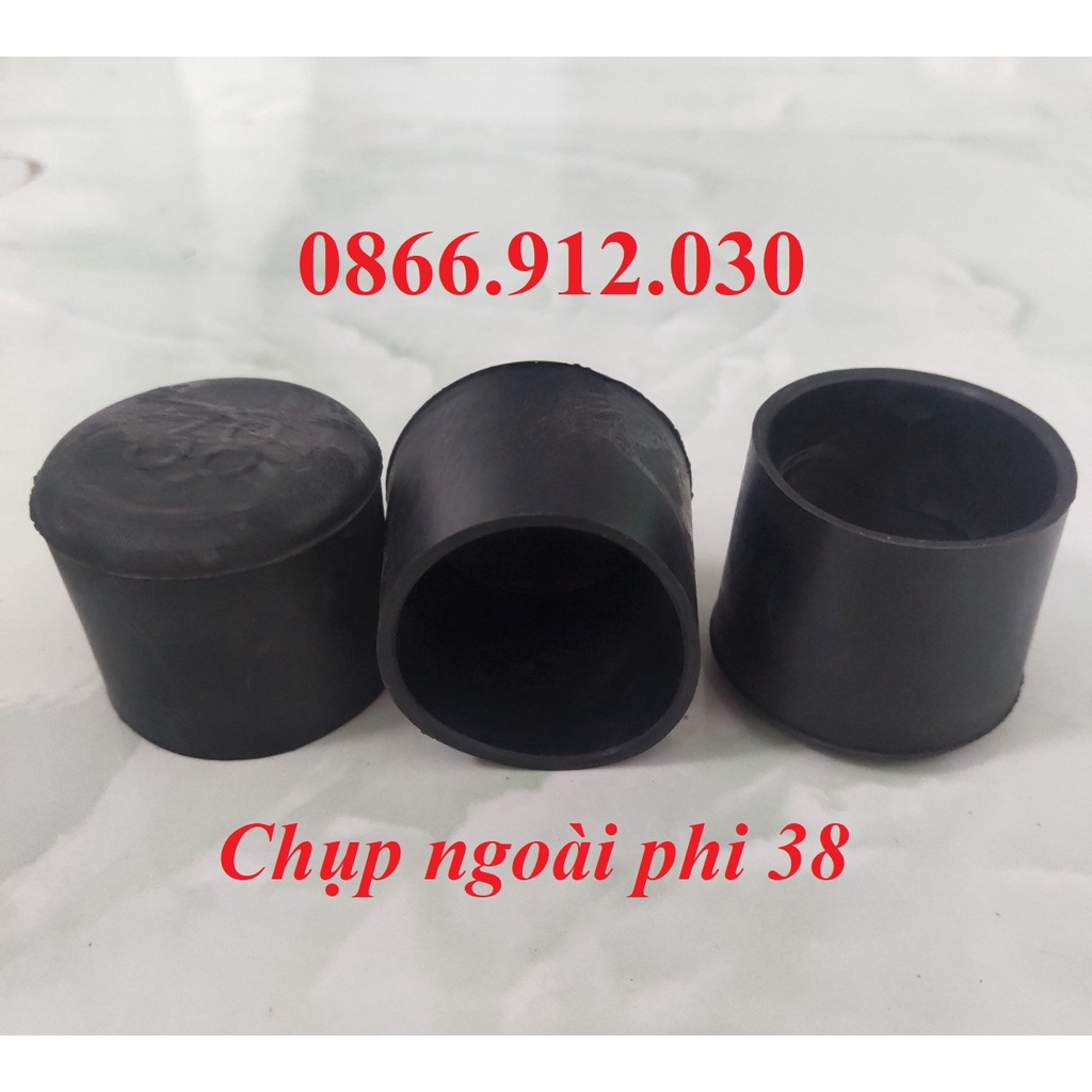 Bộ 5 chiếc chân đế, chụp cao su bịt chân bàn ghế, ống hộp phi 38_bịt ngoài