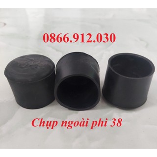 Bộ 5 chiếc chân đế, chụp cao su bịt chân bàn ghế, ống  hộp phi 38_bịt ngoài