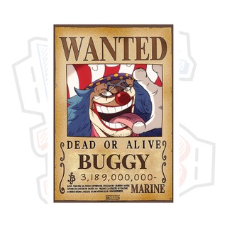 Poster truy nã Tứ Hoàng Buggy - One Piece
