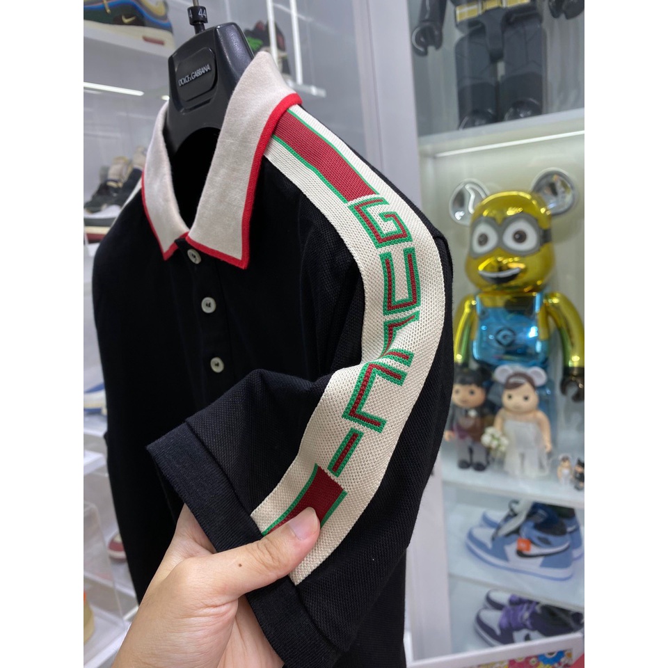 ÁO POLO GUCCI EMBROIDERED , ÁO GC LOGO TAY NAM NỮ UNISEX