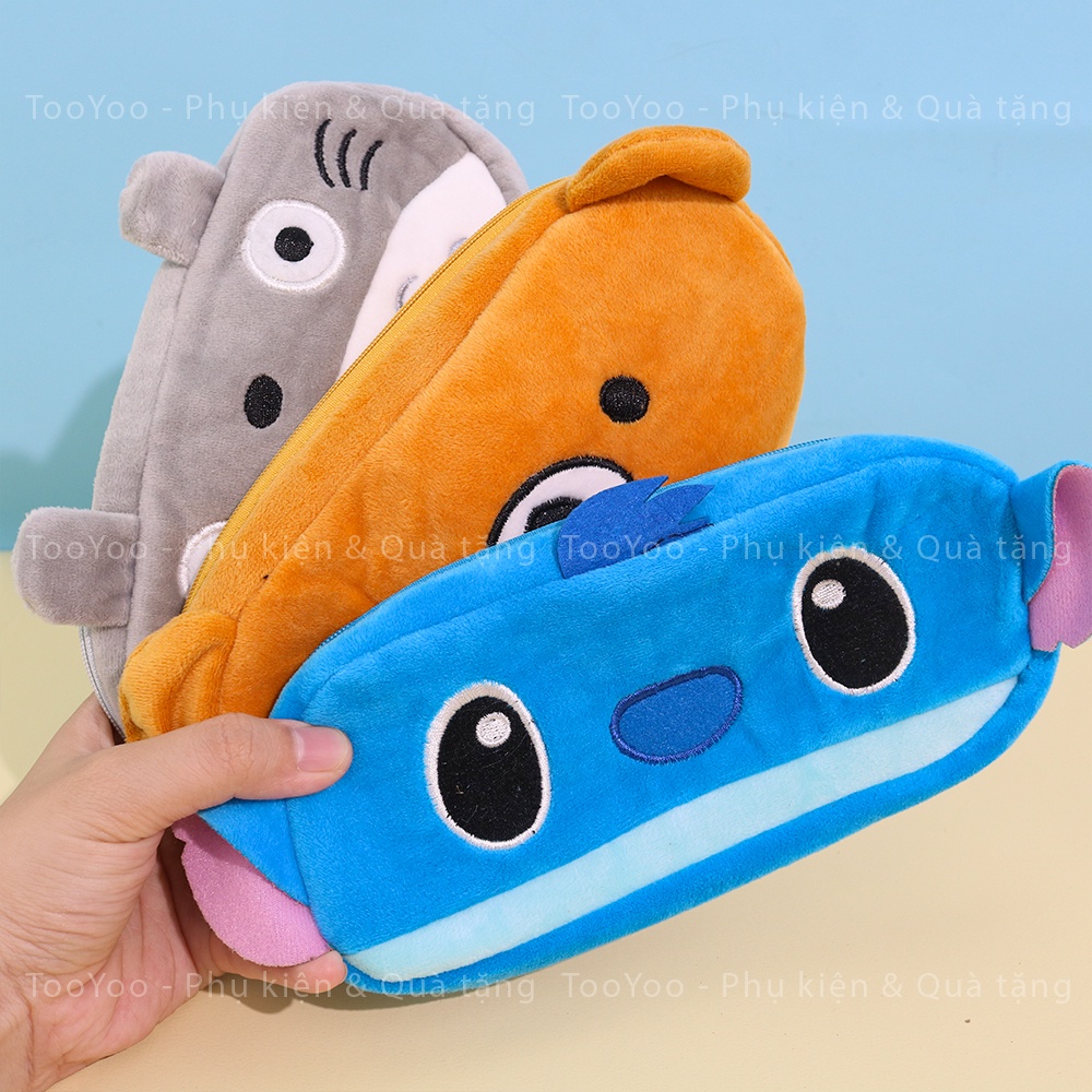 Hộp bút, bóp viết vải lông nhiều mẫu dễ thương cute TooYoo BK00487