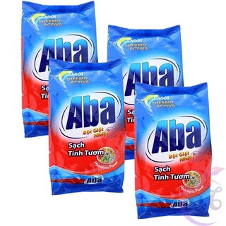 Combo 4 bịch Bột giặt Aba sạch tinh tươm gói 800g/400g - xà bông giặt tay , giặt máy cửa trên , cửa trước