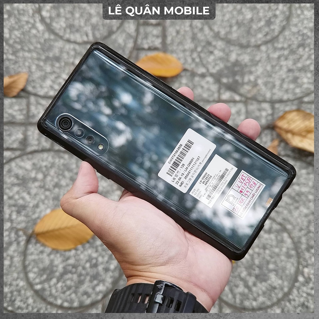 Ốp Lưng Kính Trong Viền Cao Su Dành Cho LG Velvet