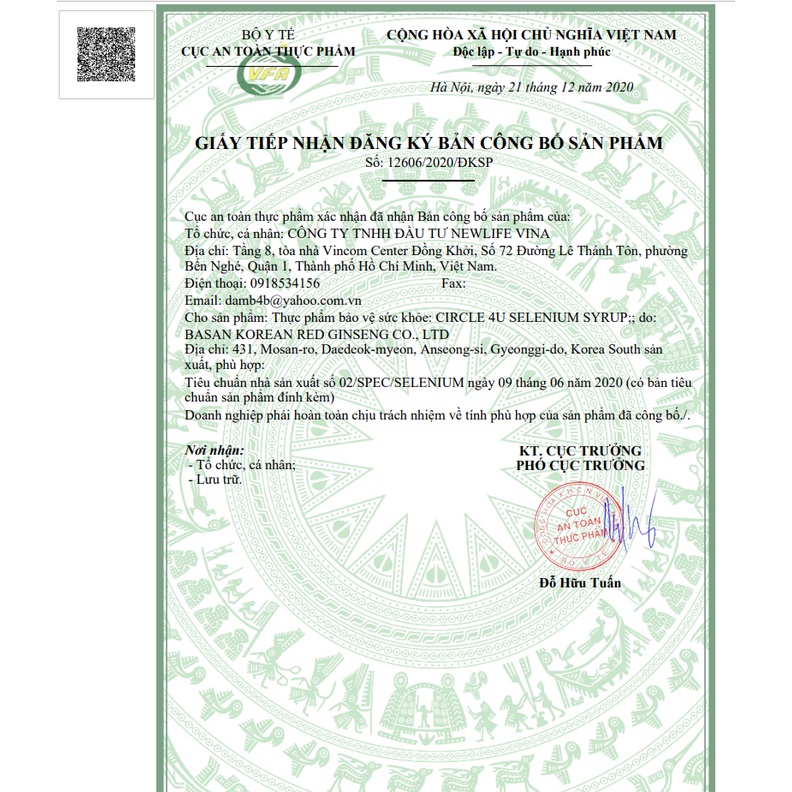 Siro chống oxy hoá Newlife Circle 4U Selenium 60 gói