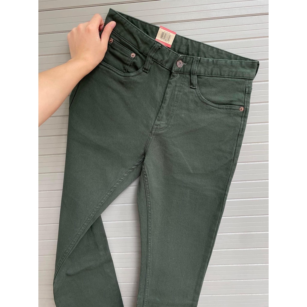 Quần Kaki Nam Cao Cấp RÊU ĐẬM-11 Quần bò KAKI Nam dáng đứng Chất vải co giãn Cambodia HAIAN JEAN