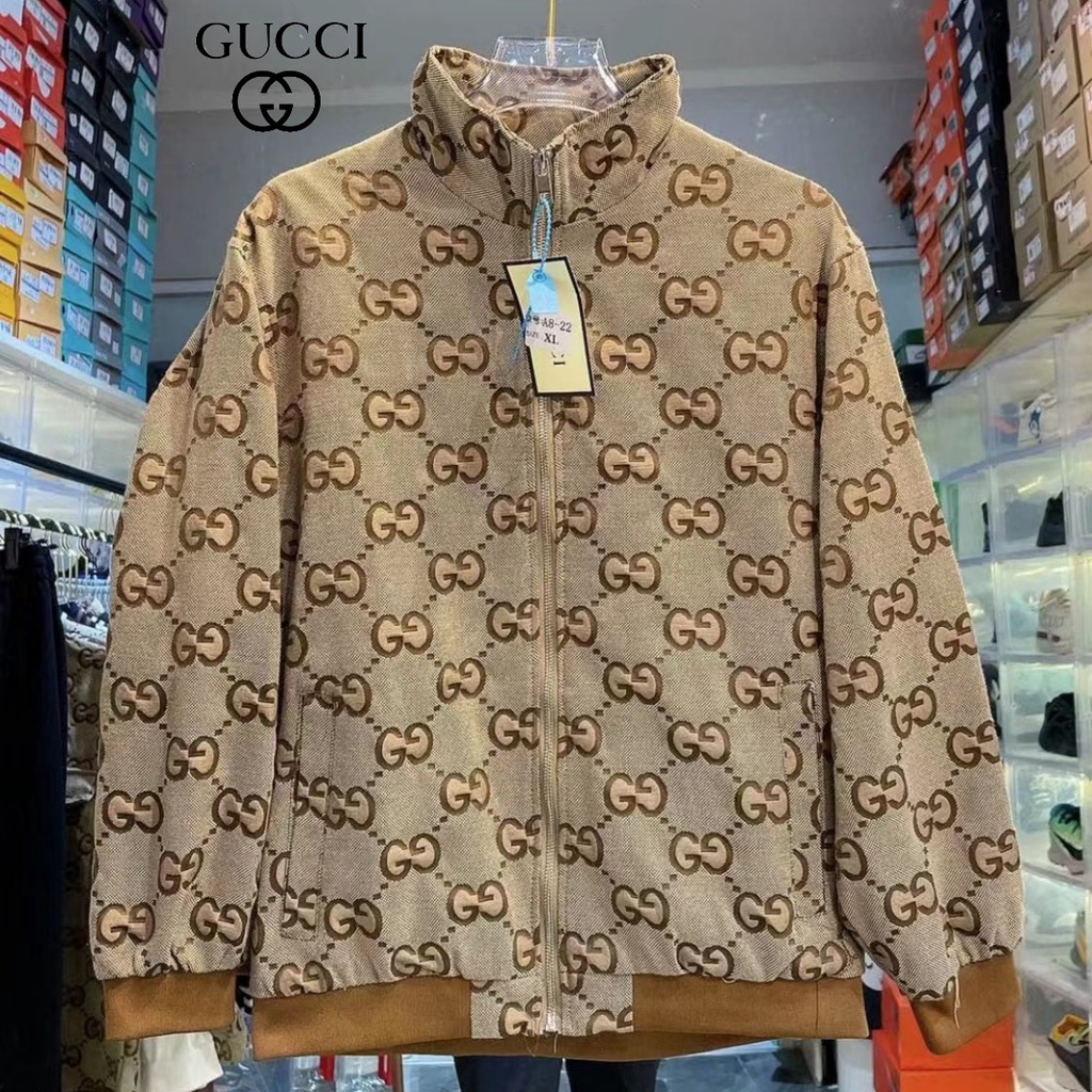 Áo Khoác Thêu Logo GUCCI 100% Chính Hãng Thời Trang Cho Nam Nữ