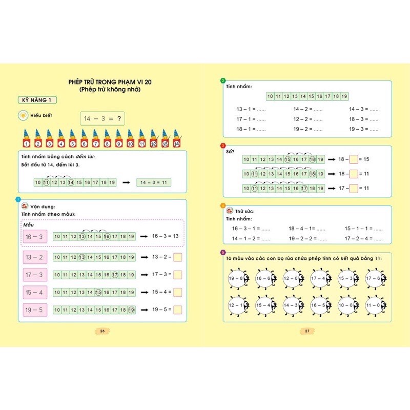Combo 2q tính nhanh, tính nhẩm rèn luyện IQ cho bé