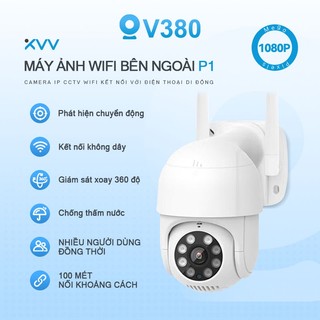Camera wifi xiaovv by v380 p1 2mp 1080p hd không dây thông minh an ninh ptz ip ngoài trời nhìn ban đêm
