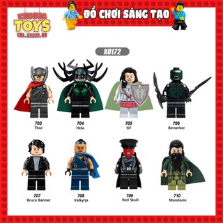 Xếp hình Minifigure Marvel Siêu anh hùng Thor tận thế Ragnarok - Đồ chơi lắp ghép sáng tạo - XINH X0172