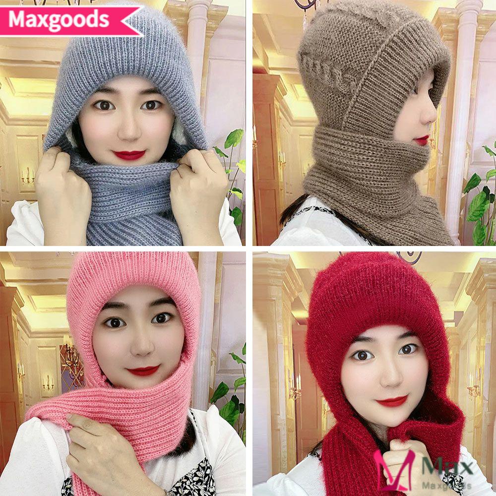 Mũ Len Trùm Đầu Chắn Gió Giữ Ấm Cho Nữ