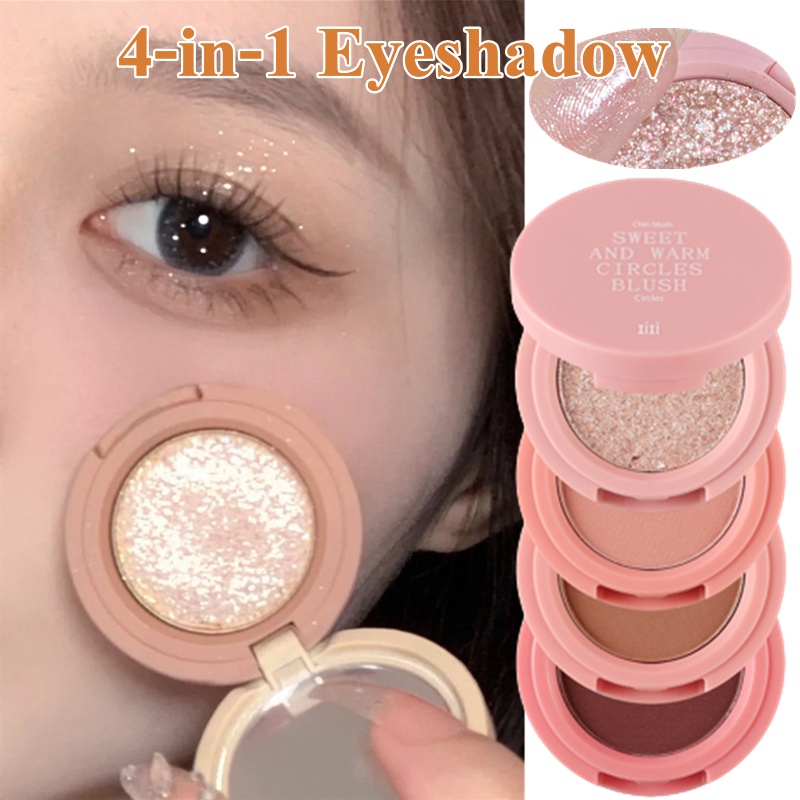 Bảng Phấn Mắt 4 Màu Sắc 4 Tầng Hiệu Ứng Lì / Ánh Ngọc Trai Chống Nước Chống Mồ Hôi Bền