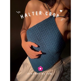 Halter Crochet Crop - Áo móc len - Ichi.sg