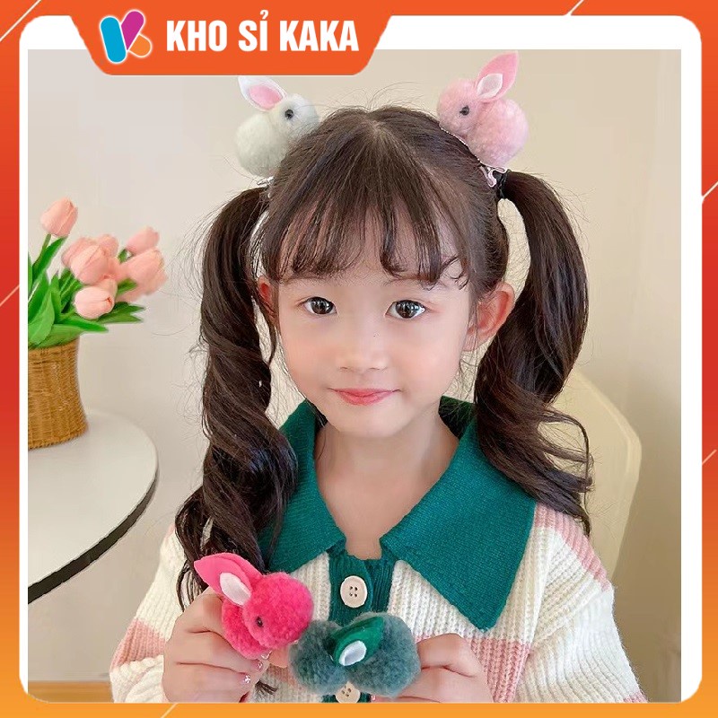 1C Kẹp tóc họa tiết chú thỏ hoạt hình phong cách Hàn Quốc dễ thương cho nữ