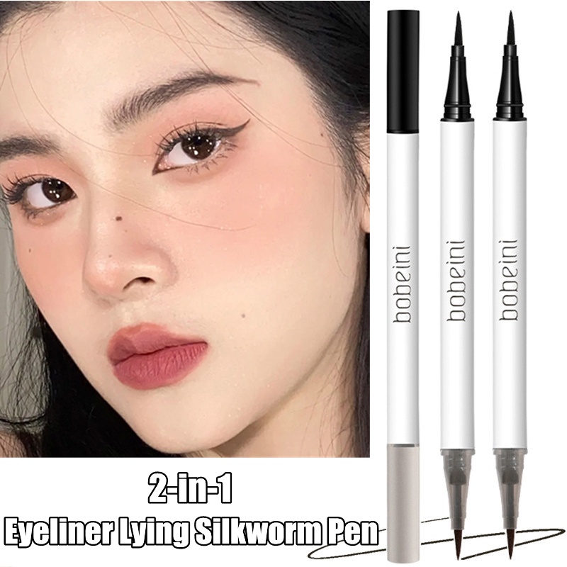 Bút Kẻ Mắt 2 Trong 1 Nhanh Khô Lâu Trôi Chống Thấm Nước Không Bị Nhòe Bobeini Dành Cho Trang Điểm Mắt