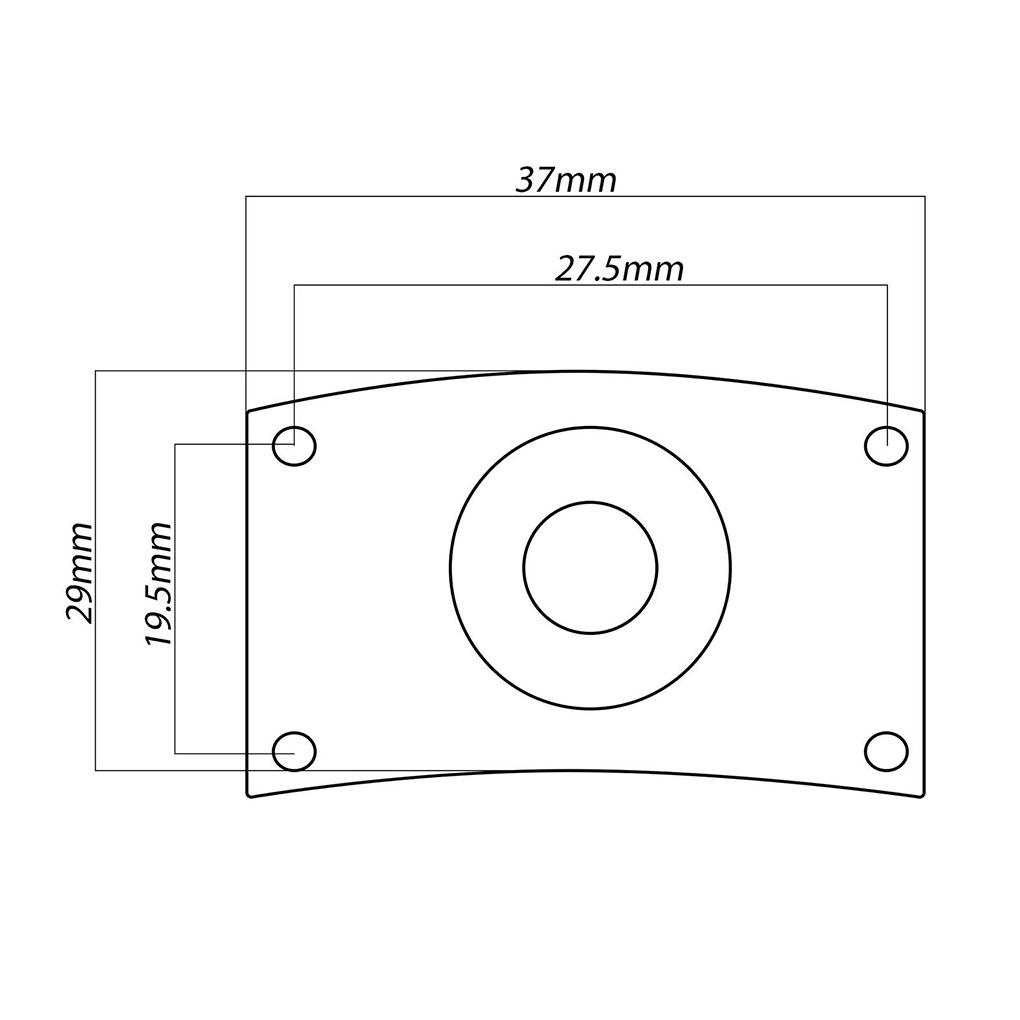 Khung Ổ Cắm Vuông 1 / 4 6 / 35mm Thay Thế Cho Đàn Guitar Điện Gibson