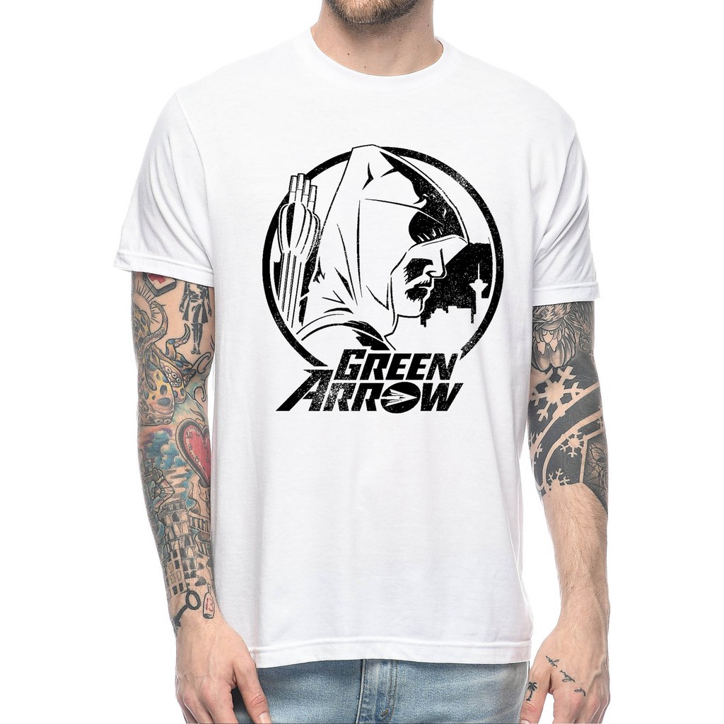 Áo Thun Thể Thao Chất Liệu 100% Cotton In Hình Mũi Tên Màu Xanh Lá Cây YUANL5 Size XS-6XL Cho Nam