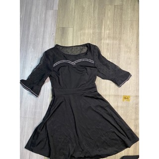 2hand đầm đen eo 56 đến 72cm mã 164