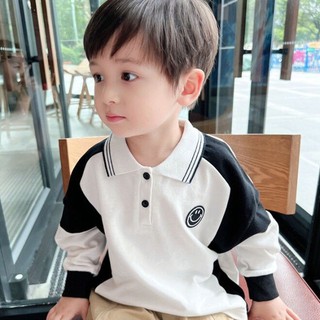 Áo thun polo tay dài mềm mại cho bé trai