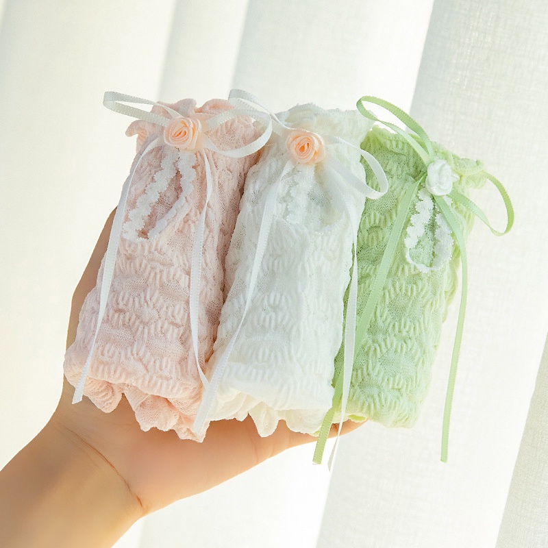 Quần lót nữ cạp vừa - Quần lót ren mỏng, phong cách nhật dễ thương thoải mái VALICA L2832