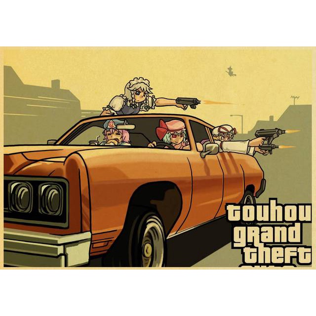 Grand Theft Auto V Game Nghệ Thuật Retro Poster In Hình GTA 5 Tường Hình Ảnh Cho Phòng Khách Vintage Trang Trí Ms: 359