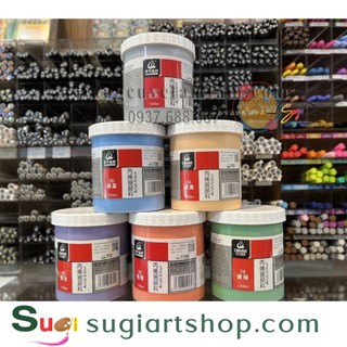 Màu Acrylic Chinjoo hủ trắng 1200ml, Màu Acrylic vẽ tranh tường - Dụng cụ vẽ Tâm Tâm