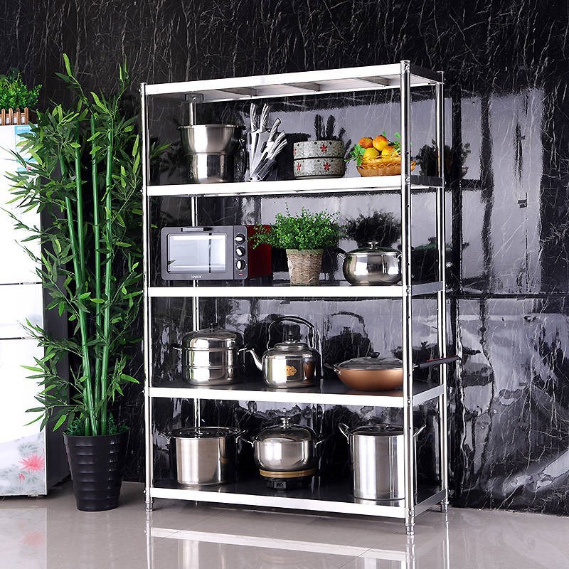 Kệ để đồ đa năng nhà bếp inox 304 chất lượng cao, Kệ lò vi sóng, Chịu lực 300Kg, Không Han Gỉ, Bánh xe thép đặc MKS040