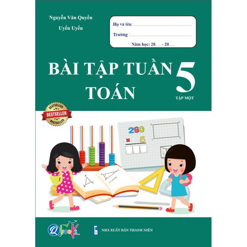 Sách - Combo Đề Kiểm Tra Và Bài Tập Tuần Toán Và Tiếng Việt Lớp 5 - Kì 1