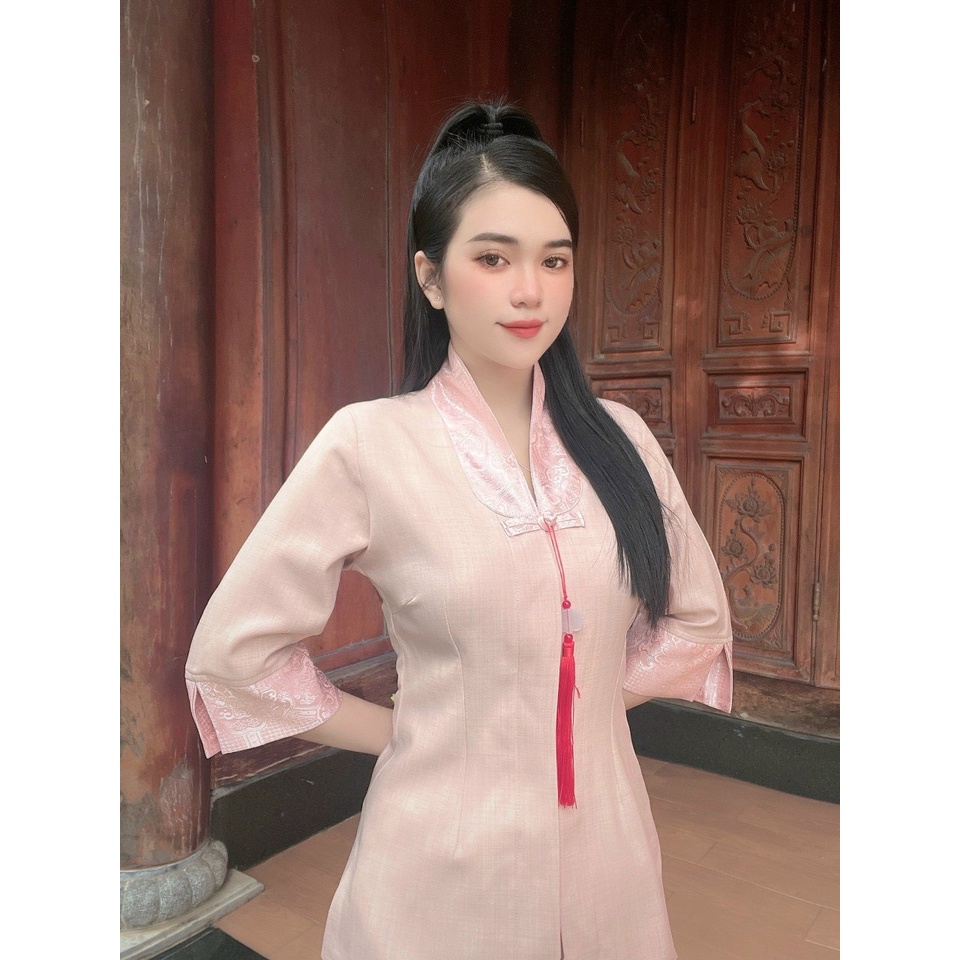 Đồ Lam Đi Chùa # Mẫu Liên Hoa Cotton Lạnh# Quần Áo Nữ Cao Cấp