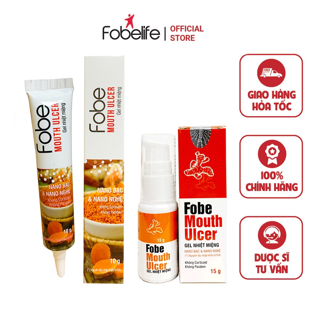 Gel nhiệt miệng Fobe mouth ulcer 10/15g