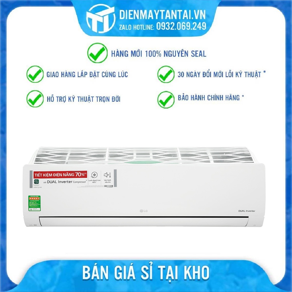 Máy lạnh LG Inverter 2.5HP V24ENF1 mới 2021,kháng khuẩn, khử mùi, Bảo hành 24 tháng, lắp ráp Thái Lan, giao miễn phí HCM