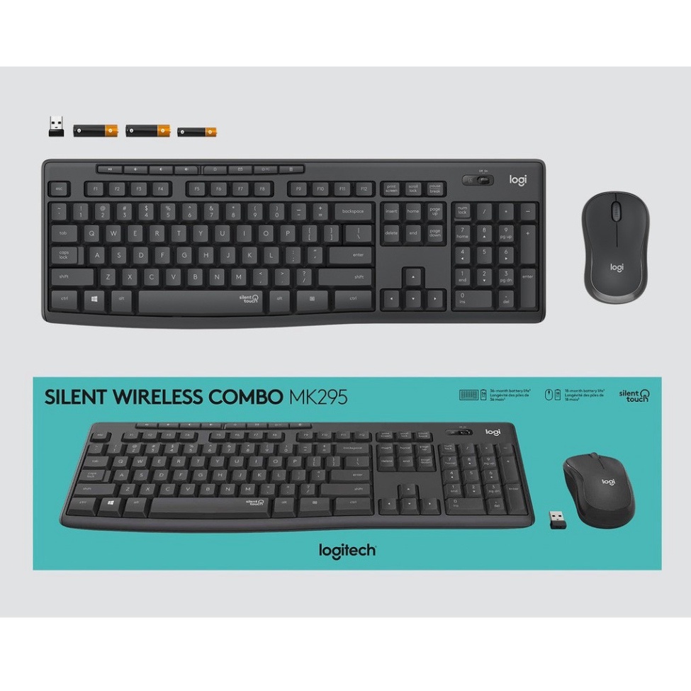 Bộ chuột phím không dây Logitech MK295 Silent / MK345/ MK235/ MK545/ MK240 - Chính hãng