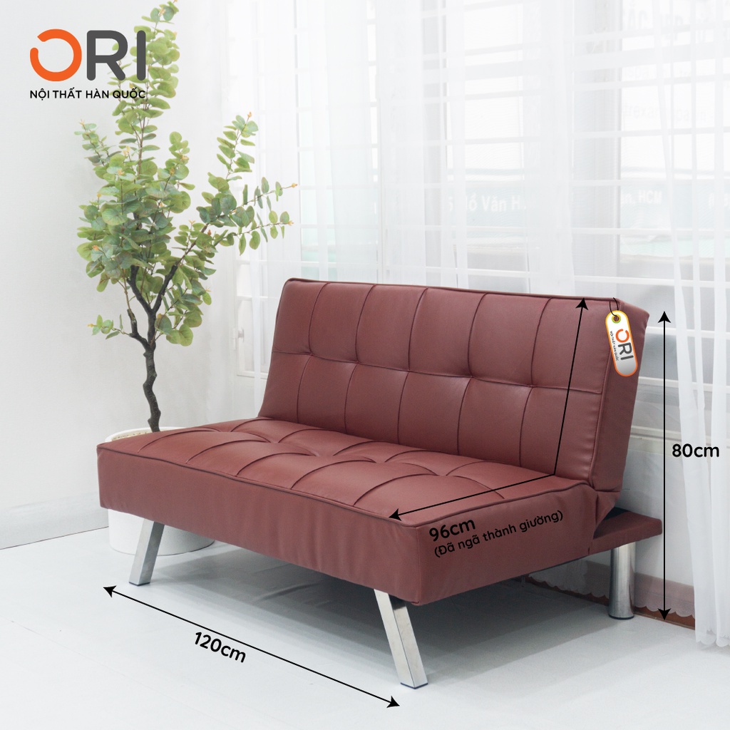 SOFA MINI DÀI 1M2 PHÙ HỢP CHO GÓC NHÀ NHỎ NHẮN - SOFA GIƯỜNG THÔNG MINH 3 CHỨC NĂNG NGÃ - ORI NỘI THẤT HÀN QUỐC