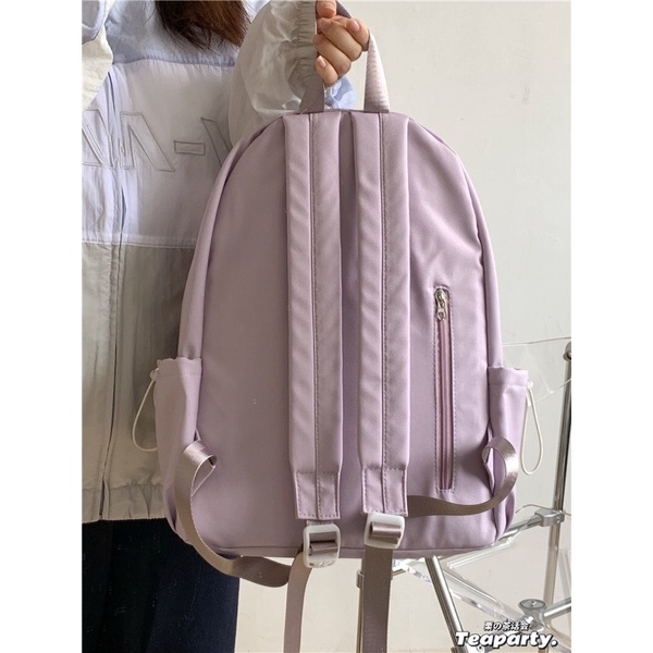 Balo cặp sách có sẵn đi học chống nước màu pastel xinh xắn Trang Xuka