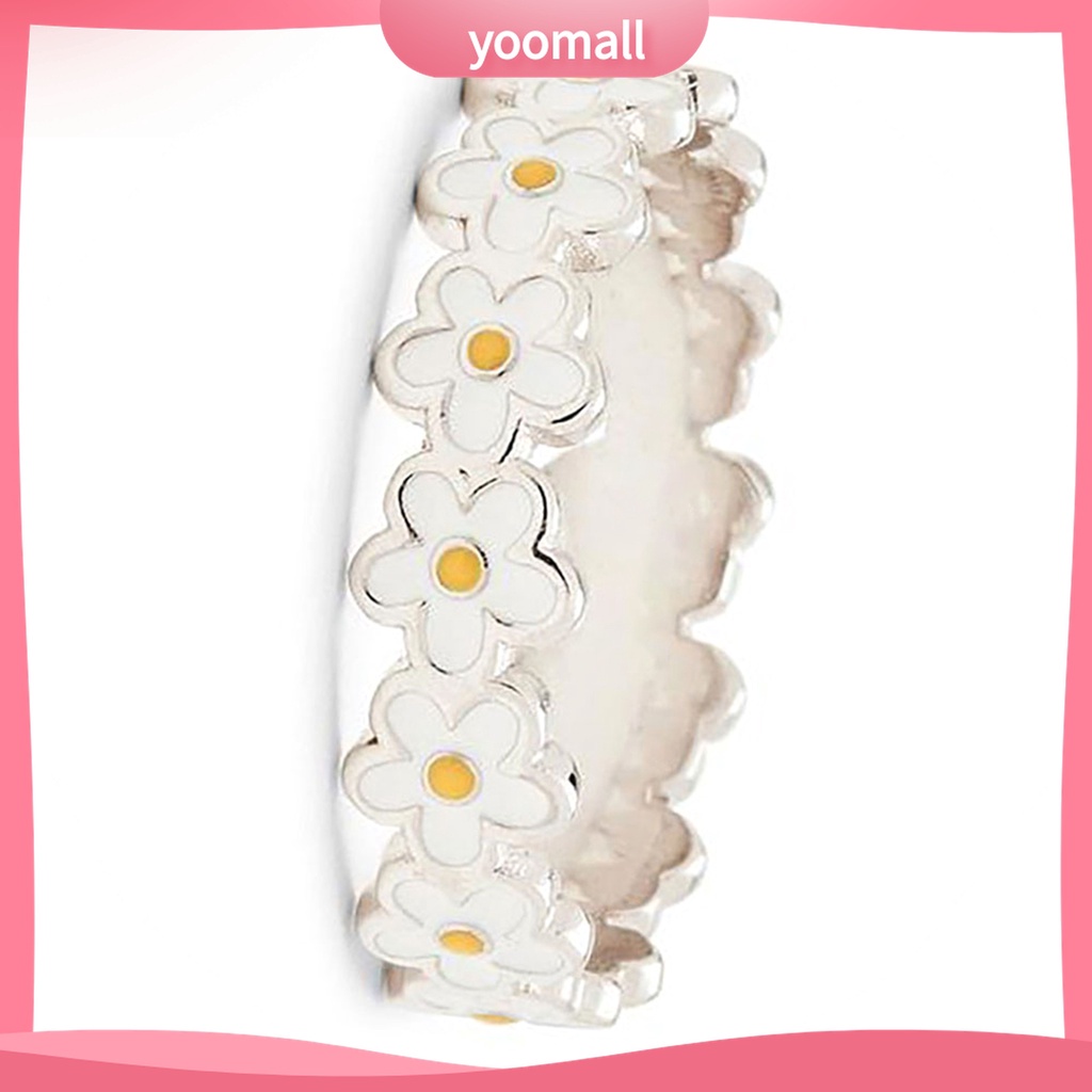 Yomall♡ Nhẫn Thời Trang Hình Hoa Đá Sa Thạch Chống Lão Hóa Cho Nữ