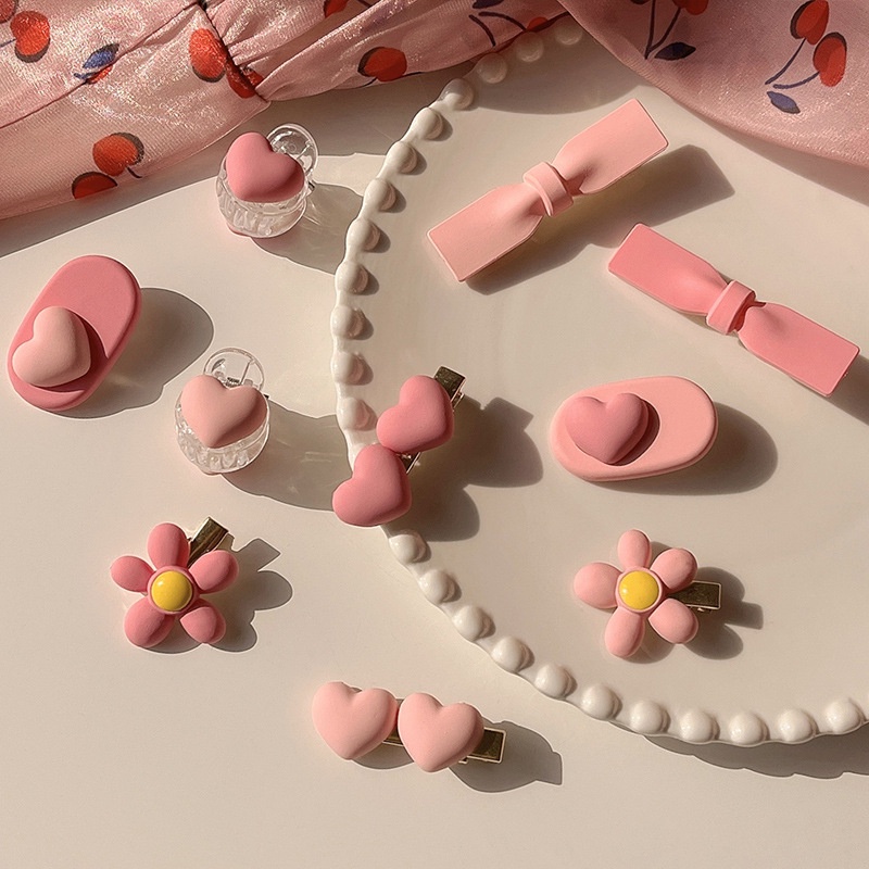 Kẹp Tóc Hình Mỏ Vịt Màu Hồng Dễ Thương Cho Bé Gái