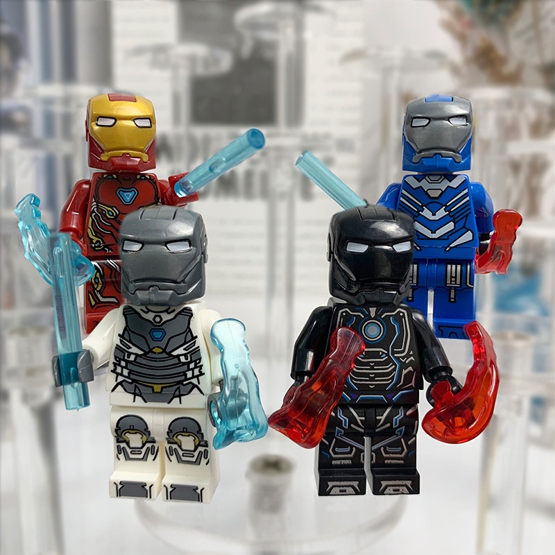 Set 8 Mô Hình Đồ Chơi Lắp Ráp Lego Nhân Vật Siêu Anh Hùng Iron Man