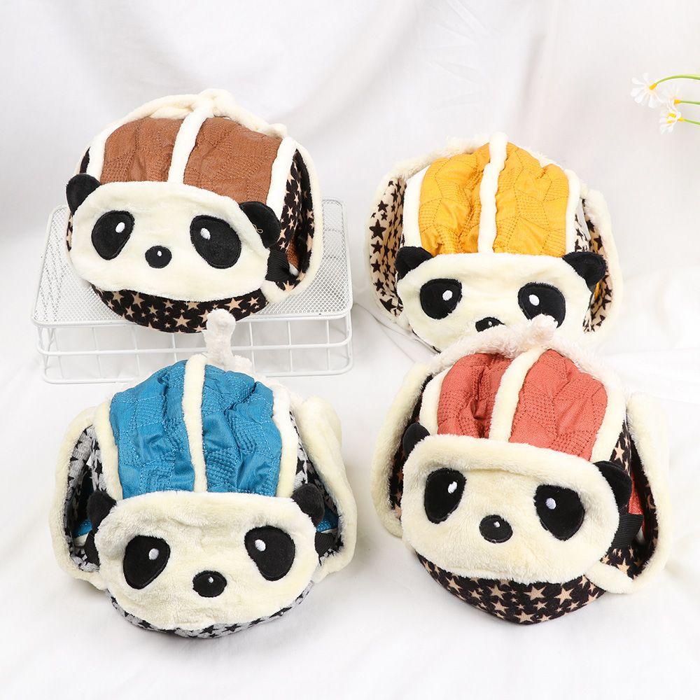 Mũ Trượt Tuyết Chắn Gió Có Miếng Che Tai Hình Gấu Trúc Dễ Thương Cho Bé