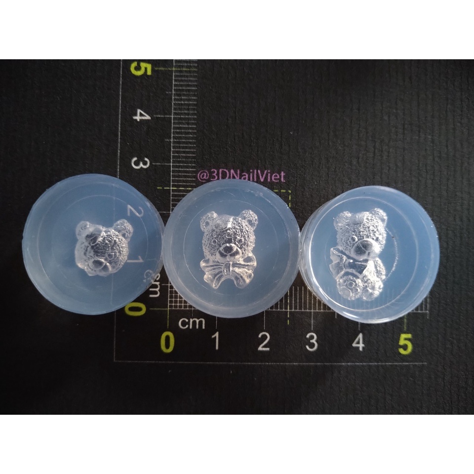 Khuôn charm gấu bột cho nail