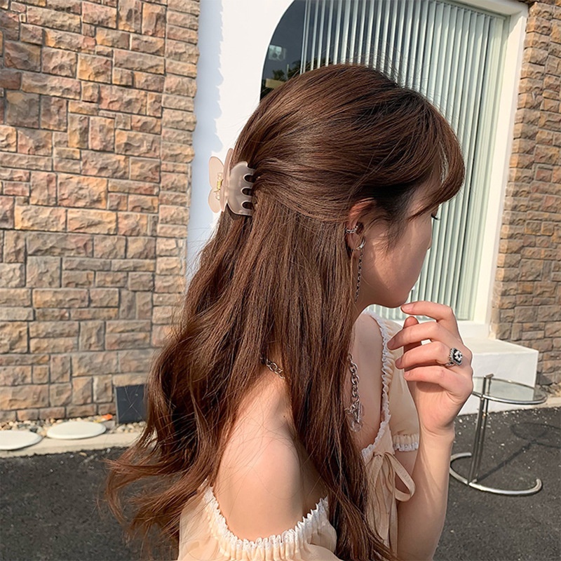 Kẹp tóc CHLINS 7cm màu kẹo hình bướm thời trang Hàn Quốc cho nữ