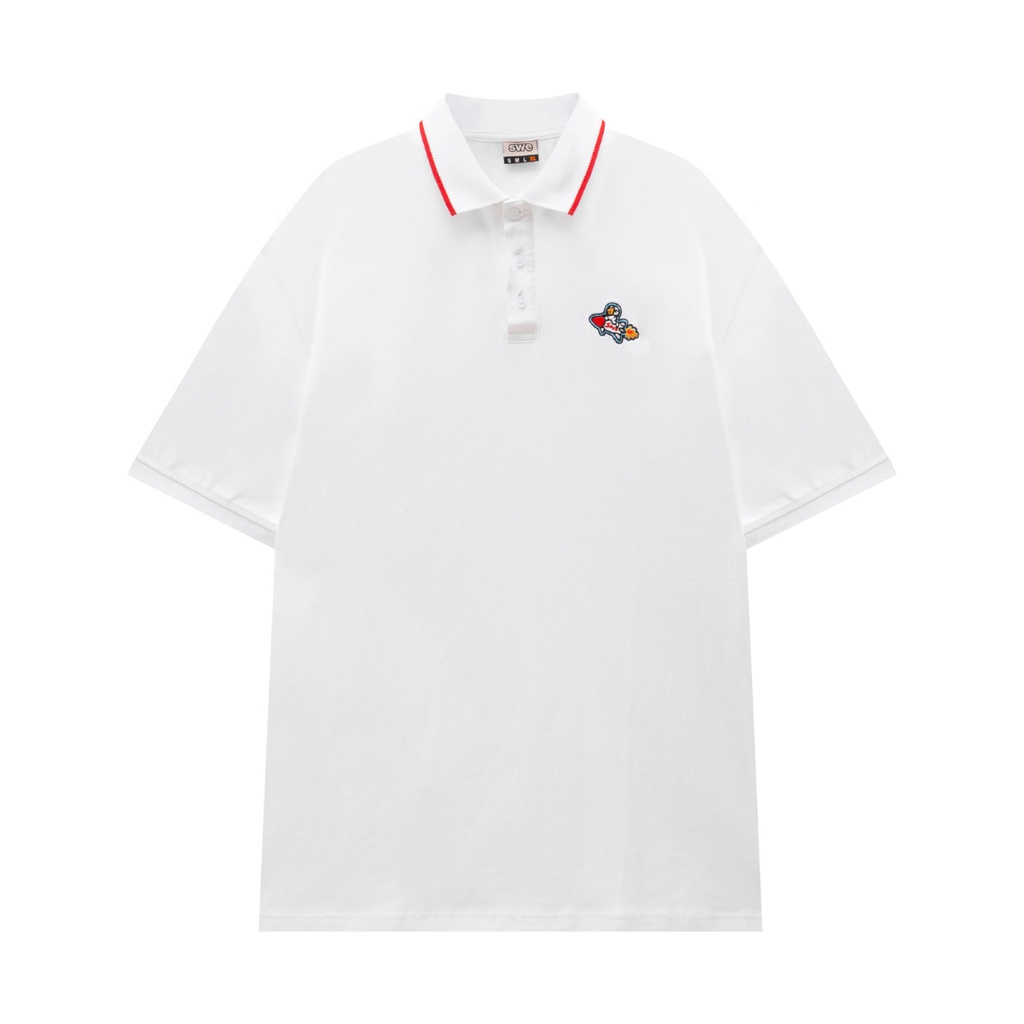 SWE - Áo polo Nam Nữ ROCKETMAN Basic cộc tay phong cách trẻ trung nhiều màu thời trang chính hãng