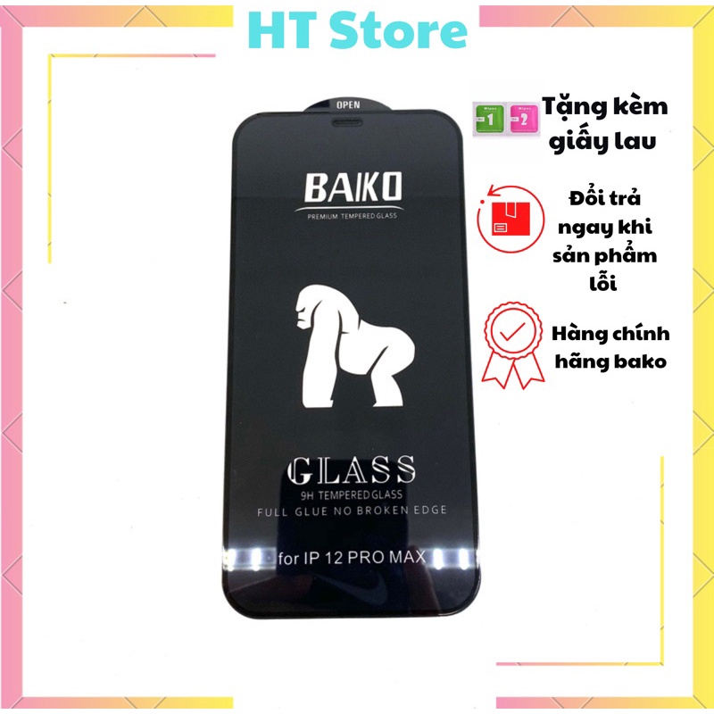 Kính Cường Lực Điện Thoại Baiko Chính Hãng, Full Màn Siêu Cứng