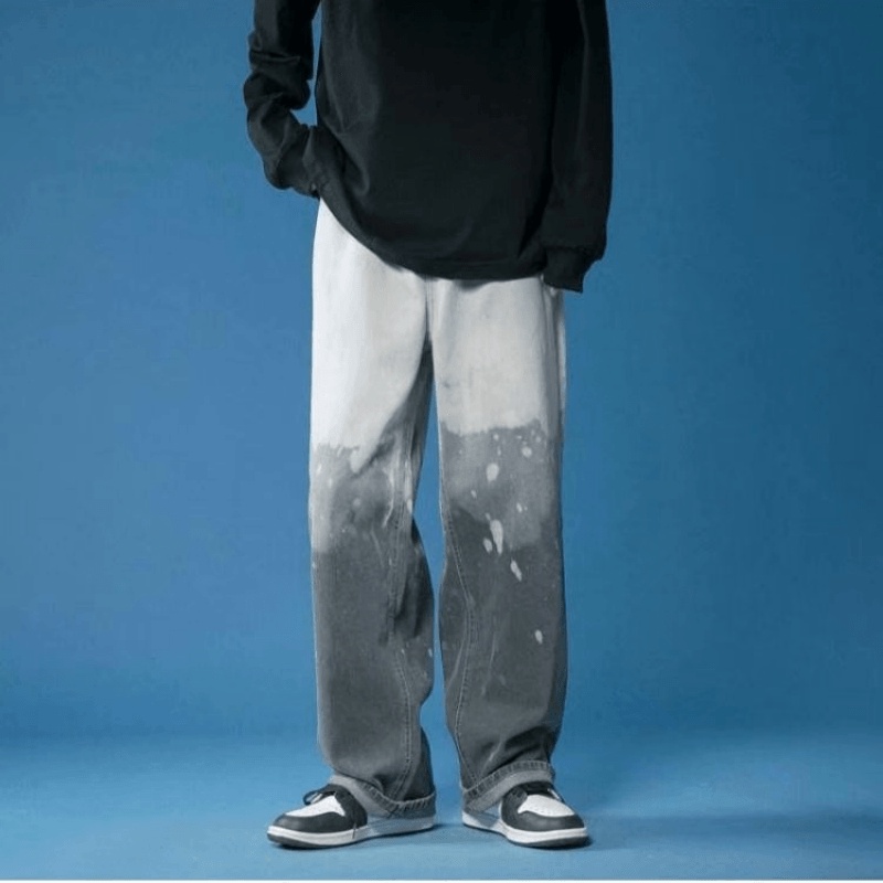 Quần Jean Nhuộm Màu Phong Cách Hip Hop Đường Phố Hàn Quốc Chống Mài Mòn Size S-3XL Thời Trang Cho Nam