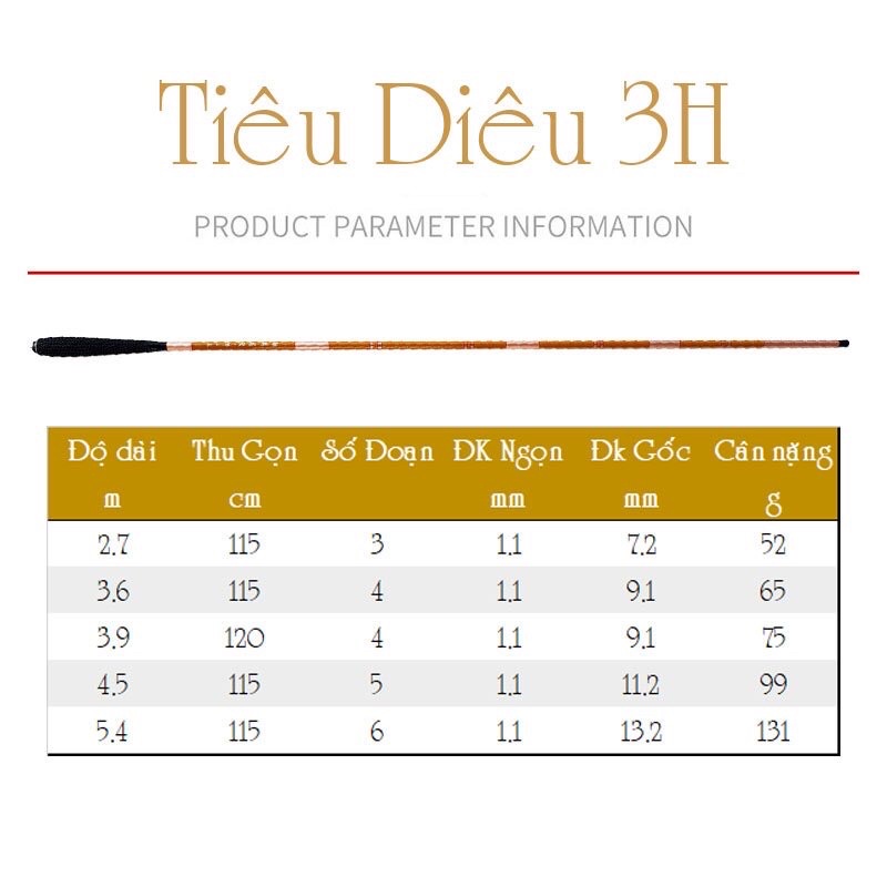 Cần tay 3h tiêu diêu