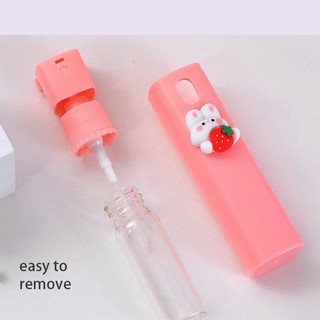 1 PC Cartoon Printed Transparent Empty Spray Bottles Plastic Mini Cosmetic Containers Refillable Bottle Perfume Atomizer
