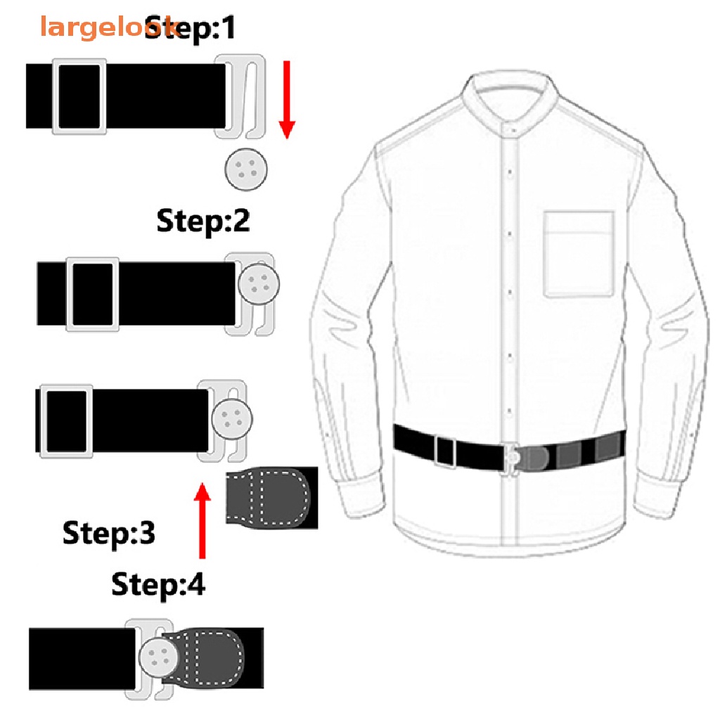 [largelook] 1Pcs Shirt-Stay Best Shirt Stays Black Tuck It Belt Shirt Tucked Mens Shirt Stay