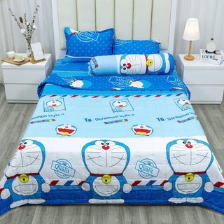 Chăn hè thu trần bông poly cotton Mẫu Doremon Ngộ Nghĩnh
